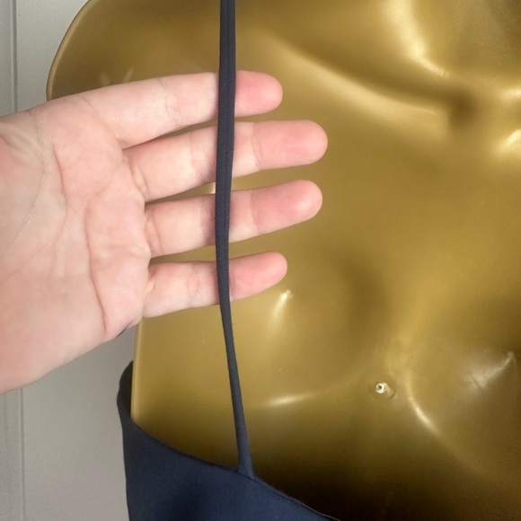 Likely NavyBlue Spaghetti Strap Rayon Poly Blend Side Slits Women’s Dress Size 6 - Picture 8 of 15